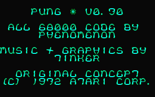 Pung atari screenshot